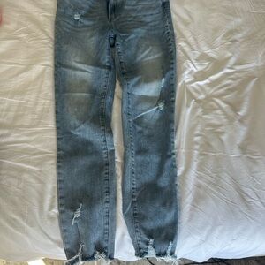 Risen. Stylish Blue Distressed Women Jeans